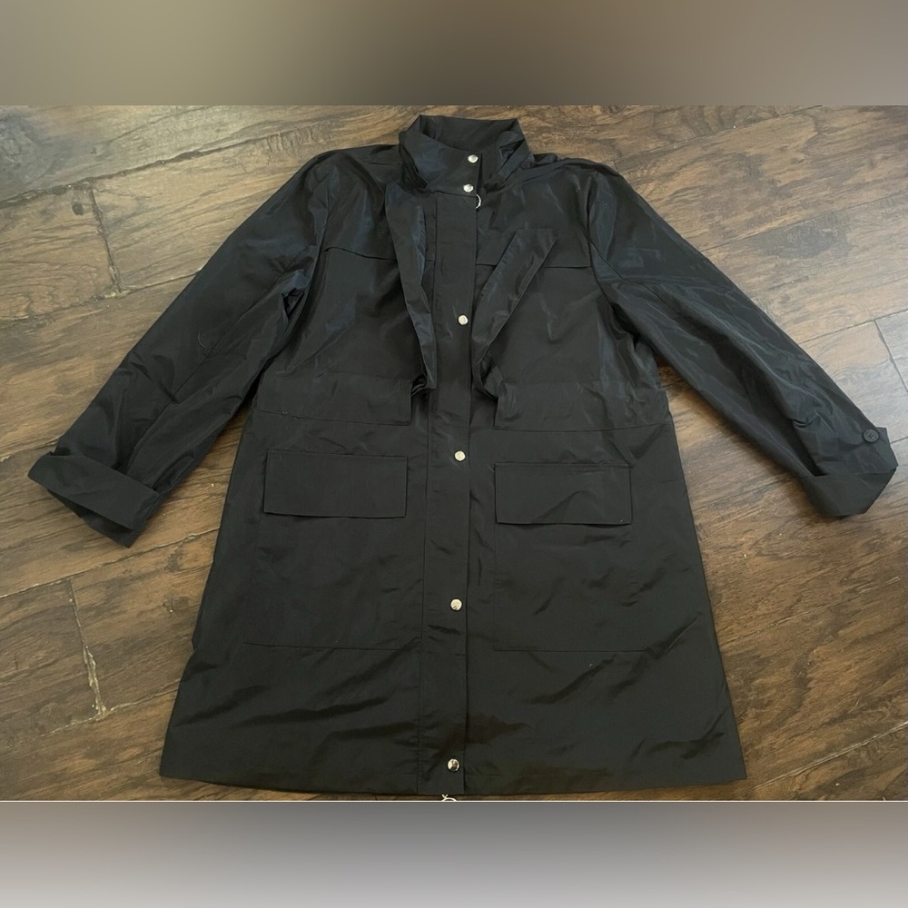 STAUD Black Trench Coat Style Jacket Black Womens Siza Small